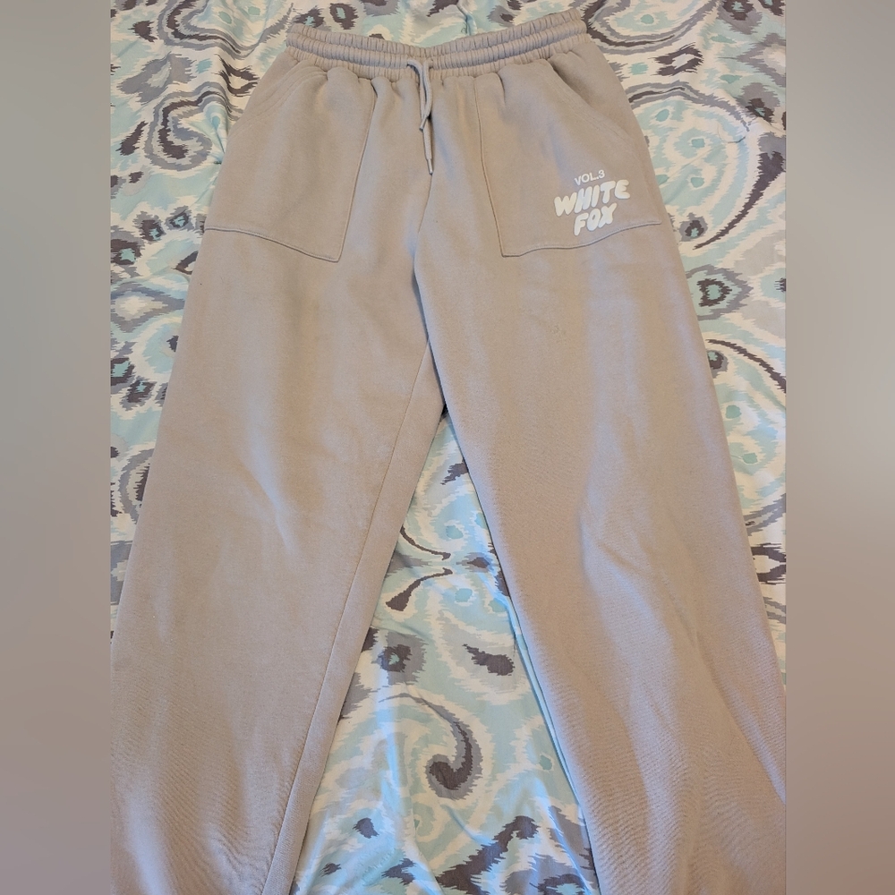 White Fox Boutique Khaki Sweatpants